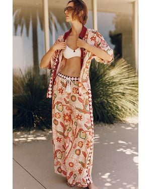 Celandine Linen-Blend Wide-Leg Trousers - Orange