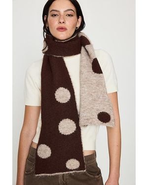 By Anthropologie Polka Dot Scarf - Brown