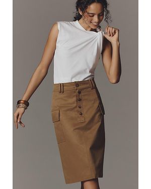 Mare Mare Belted Cargo Pencil Skirt - Brown