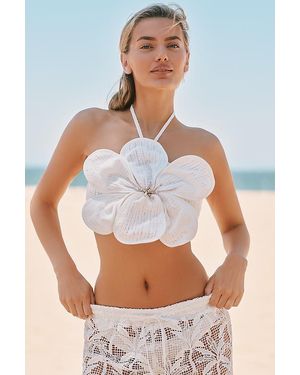 BLITHE 3D Flower Top - White