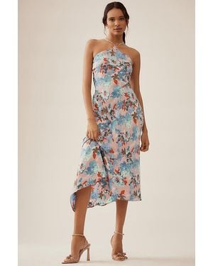 By Anthropologie Halter Midi Slip Dress - Multicolour