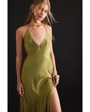 Bardot Yve Halter Maxi Dress - Green
