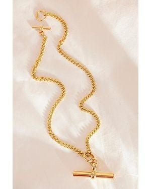 Tilly Sveaas Giant-Plated T-Bar On T-Bar Necklace - Natural