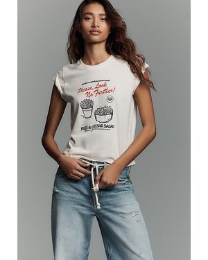 By Anthropologie X Mlgrs Design Cotton Graphic T-Shirt - Grey