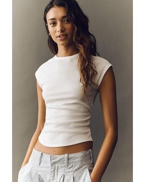 Maeve The Betty Crew-Neck Baby Muscle T-Shirt By - Grey