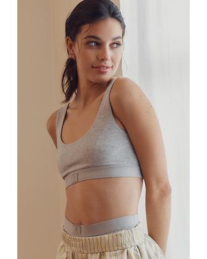 By Anthropologie Scoop-Neck Cotton Bra - Brown