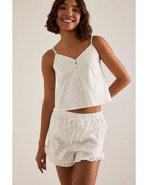 Meeka Isabella Cami & Shorts Pyjama Set - Natural