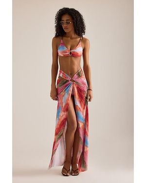 Sea Level Cabo Ring Cover-Up Skirt - Red