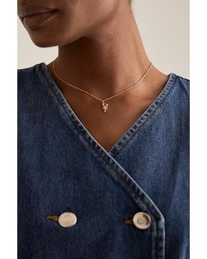 Anthropologie Lobster Pendant Necklace - Blue