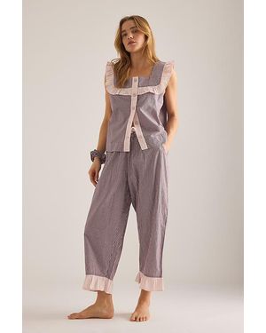 TBCo Ruffle Cropped Pyjama Set - Multicolour