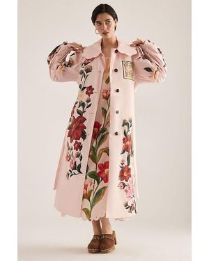 BARBOUR X FARM RIO Bromelia Duster Coat - Natural