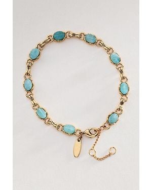 By Anthropologie Colourful Stone Wrap Bracelet - Blue