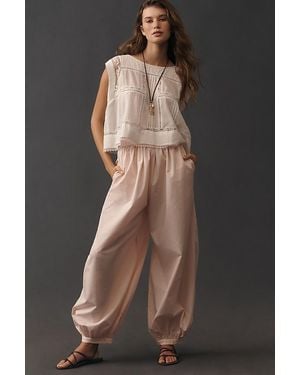 Maeve Poplin Harem Trousers - Black