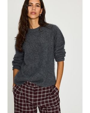ALIGNE Dion Brushed 100% Wool Jumper - Grey
