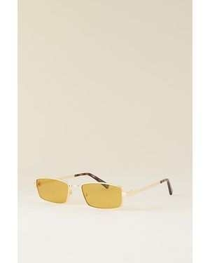 Le Specs Bizarro Rectangle Sunglasses - Natural