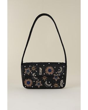By Anthropologie The Fiona Beaded Bag: Celestial Edition - Black