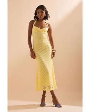 Bardot Mariko Halter Midi Dress - Natural