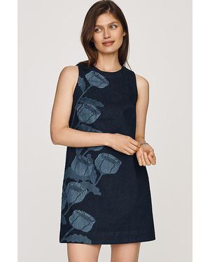 Maeve Emmy Sleeveless Denim Swing Dress - Blue