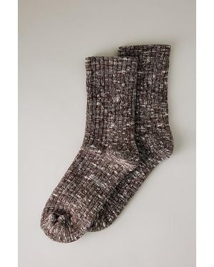 By Anthropologie Cosy Marbled Socks - Grey