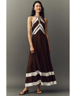 By Anthropologie Halter Maxi Dress - Grey