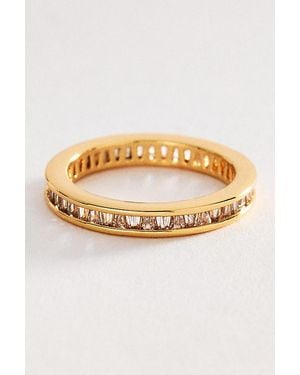 By Anthropologie Angled Crystal Ring - Metallic