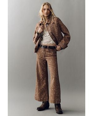 Pilcro Oh Deer High-Rise Wide-Leg Jeans - Natural