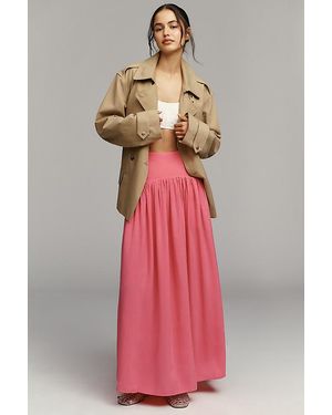 Maeve Drop-Waist Maxi Skirt - Pink