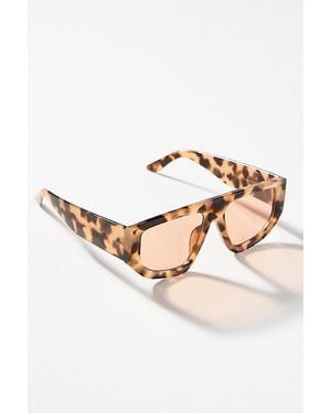 By Anthropologie Angular Tortoise Aviator Sunglasses - Multicolour