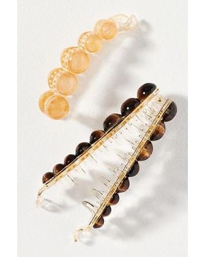 By Anthropologie Bubble Banana Claw Clip - Natural