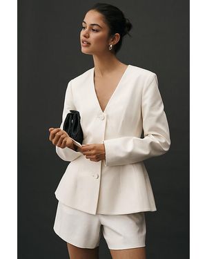Mare Mare Plunge Peplum Blazer - Black