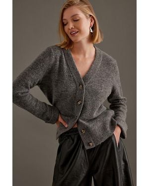 SELECTED Maline Long-Sleeve Wool Cardigan - Grey