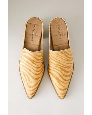 Kelsi Dagger Brooklyn Mason Zebra Mule Heels - Natural