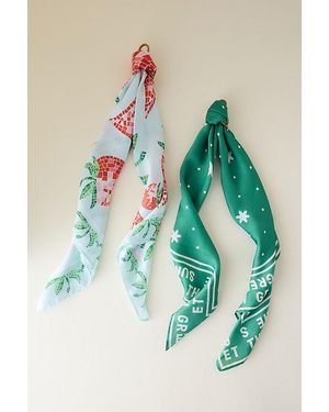Celandine Headscarves, Set Of 2 - Green