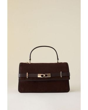 Charles & Keith Arlet Belted Top Handle Bag - Natural
