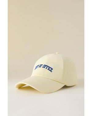 By Anthropologie Out Of Office Embroidered Baseball Cap - Natural