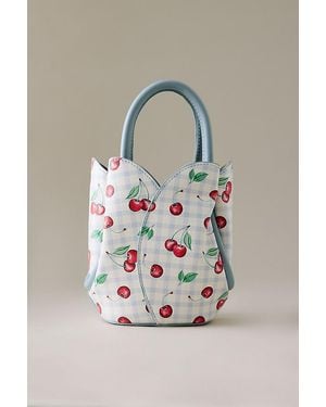 Melie Bianco Tulip Top-Handle Crossbody Mini Tote Bag - Grey