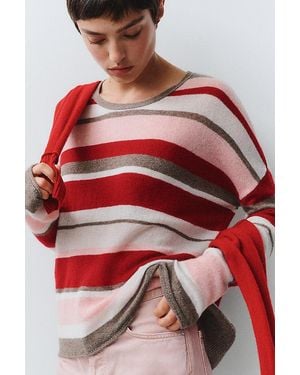 Maeve Relaxed 100% Cashmere Jumper - Red
