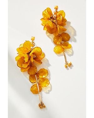 By Anthropologie Blossom Drop Earrings - Orange