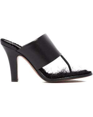 The Row Signum Leather Sandals - Black