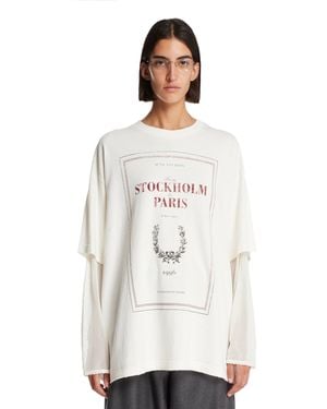 Acne Studios T-Shirt Stockholm Paris Bianca - Bianco