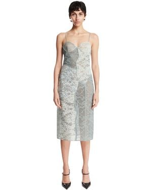 Acne Studios Light Lace Midi Dress - Blue