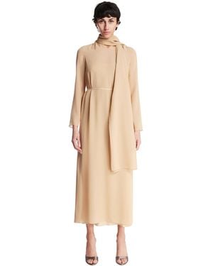 The Row Midi Silk Dress - Natural