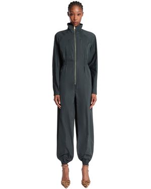 Alaïa Silk-Blend Jumpsuit - Green