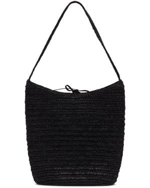 The Row Alma Raffia Shoulder Bag - Black