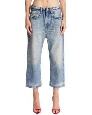 R13 Cropped Jeans - Blue