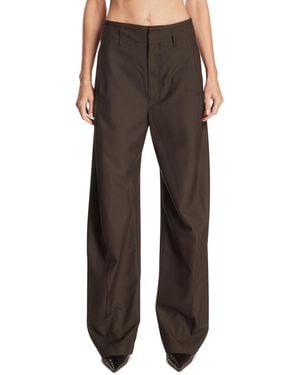 Lemaire Wool Blend Trousers - Brown
