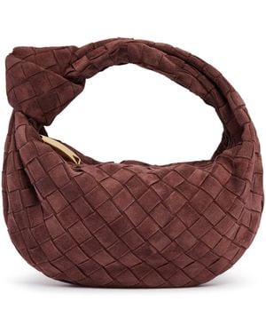 Bottega Veneta Suede Mini Jodie Bag - Brown
