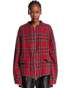 Undercover Tartan Wool Jacket - Red