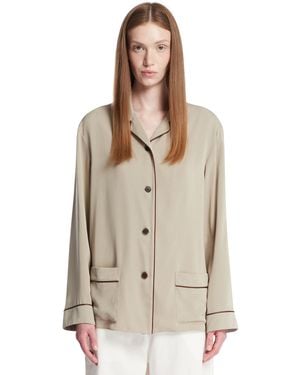 The Row Clarinda Silk Shirt - Natural
