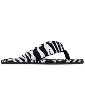 The Attico Zebra Indie Flip-Flop Sandals - White